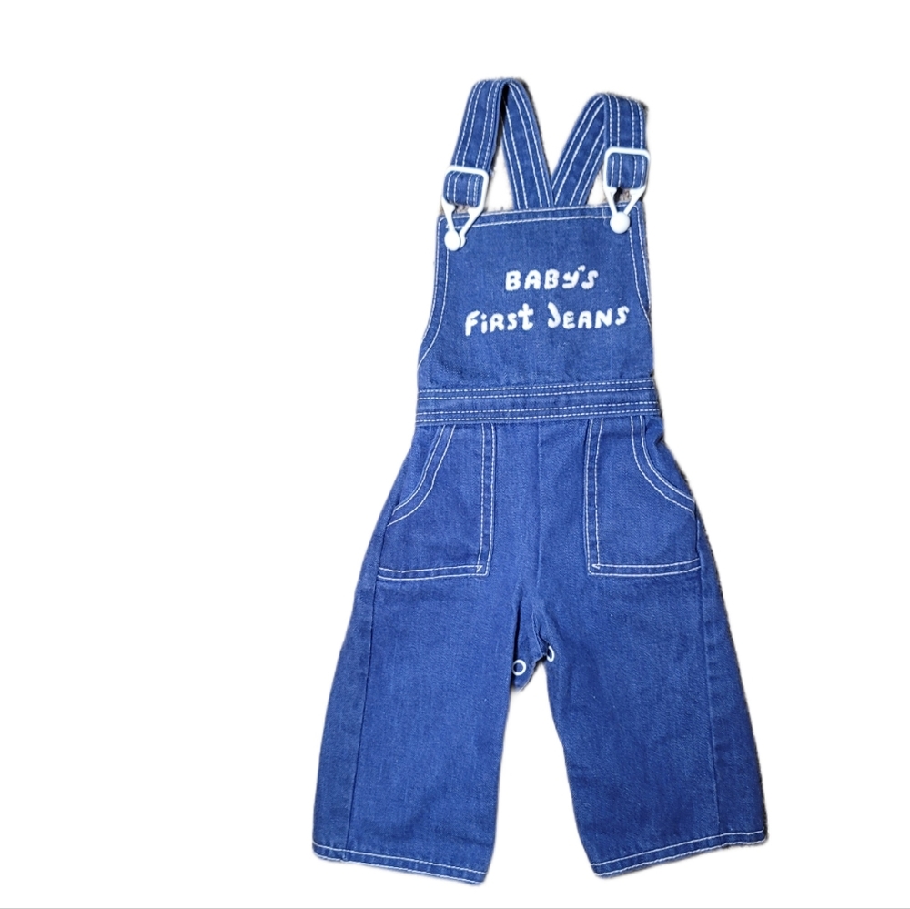 Vintage Baby's First Jeans Bibs 3-6 Months
